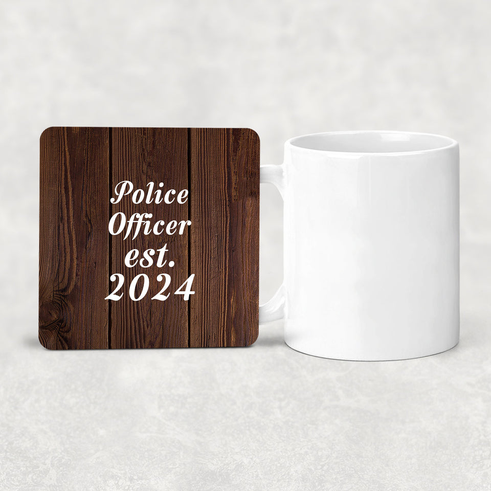 Police Officer Established Est. 2024 - Drink Coaster D