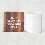 100th Anniversary 100 Years As Mr & Mrs 2024 - Drink Coaster E