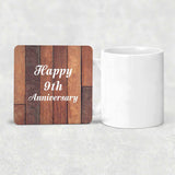 Happy 9th Anniversary - Drink Coaster E