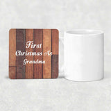 First Christmas As Grandma - Drink Coaster E