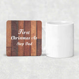 First Christmas As Step Dad - Drink Coaster E