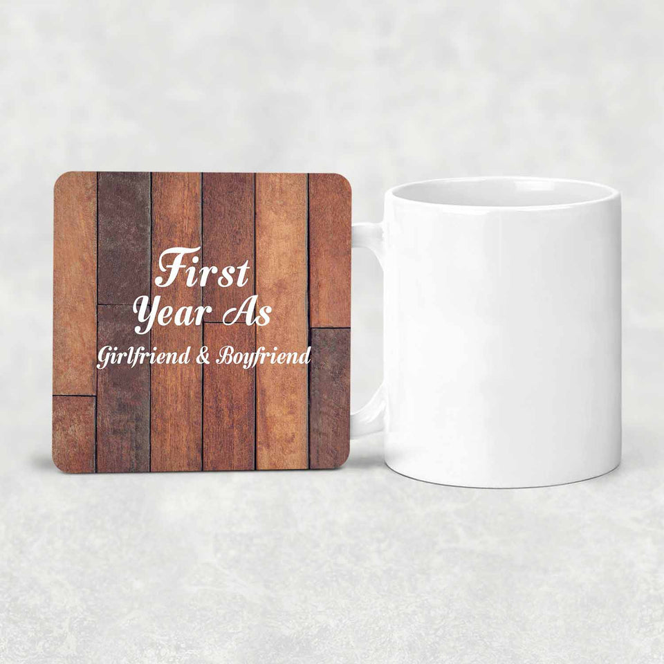 First Year As Girlfriend & Boyfriend - Drink Coaster E