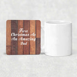 First Christmas As An Amazing Dad - Drink Coaster E