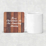 First Christmas As An Amazing Mommy - Drink Coaster E