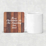First Christmas As An Amazing Son 2023 - Drink Coaster E