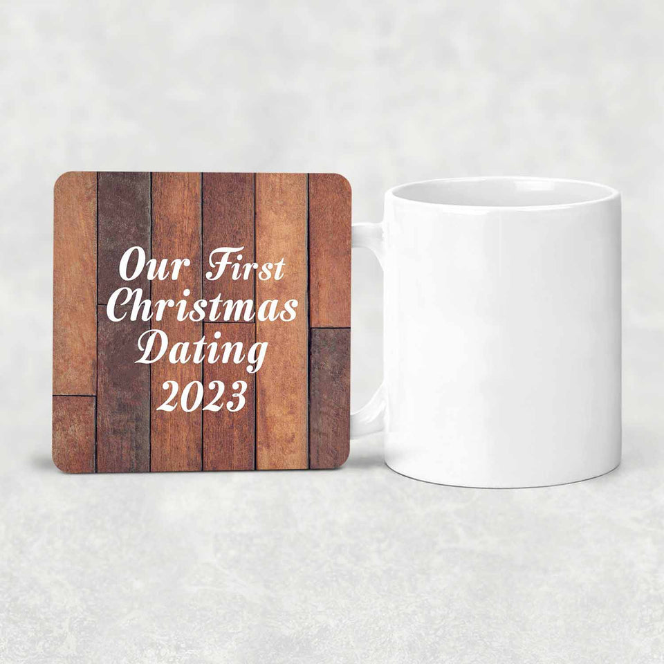 Our First Christmas Dating 2023 - Drink Coaster E