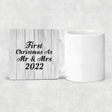 First Christmas As Mr & Mrs 2022 - Drink Coaster F