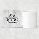 First Christmas As Mr & Mrs Davidson - Drink Coaster F