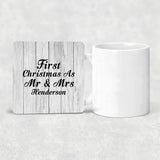 First Christmas As Mr & Mrs Henderson - Drink Coaster F