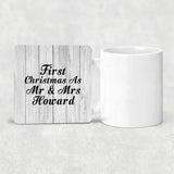 First Christmas As Mr & Mrs Howard - Drink Coaster F