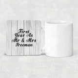 First Year As Mr & Mrs Freeman - Drink Coaster F