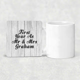 First Year As Mr & Mrs Graham - Drink Coaster F
