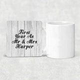 First Year As Mr & Mrs Harper - Drink Coaster F