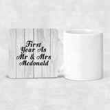 First Year As Mr & Mrs Mcdonald - Drink Coaster F