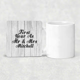First Year As Mr & Mrs Mitchell - Drink Coaster F