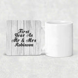 First Year As Mr & Mrs Robinson - Drink Coaster F