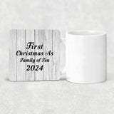 First Christmas As Family Of Ten 2024 - Drink Coaster F
