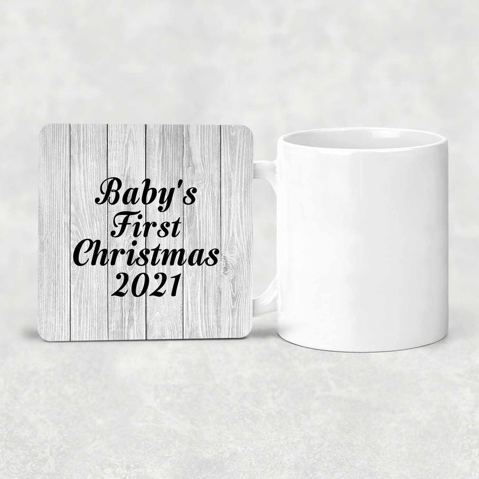 Baby's First Christmas 2021 - Drink Coaster F