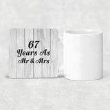 67th Anniversary 67 Years As Mr & Mrs - Drink Coaster F