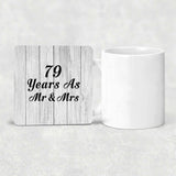 79th Anniversary 79 Years As Mr & Mrs - Drink Coaster F