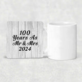 100th Anniversary 100 Years As Mr & Mrs 2024 - Drink Coaster F