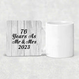 76th Anniversary 76 Years As Mr & Mrs 2023 - Drink Coaster F