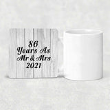 86th Anniversary 86 Years As Mr & Mrs 2021 - Drink Coaster F