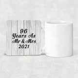 96th Anniversary 96 Years As Mr & Mrs 2021 - Drink Coaster F