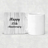 Happy 17th Anniversary - Drink Coaster F