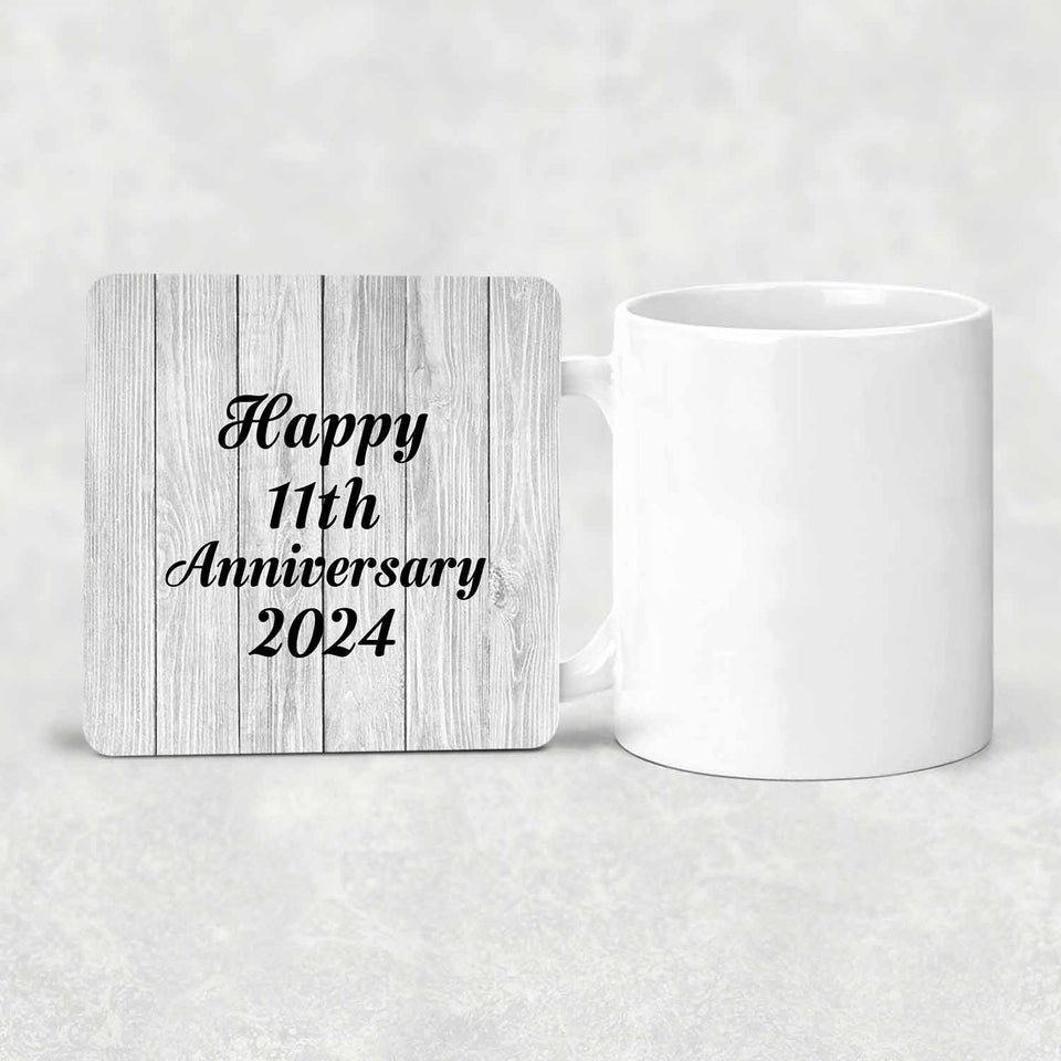 Happy 11th Anniversary 2024 - Drink Coaster F