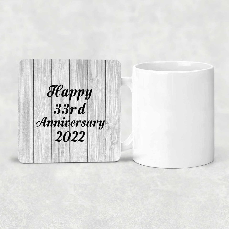 Happy 33rd Anniversary 2022 - Drink Coaster F