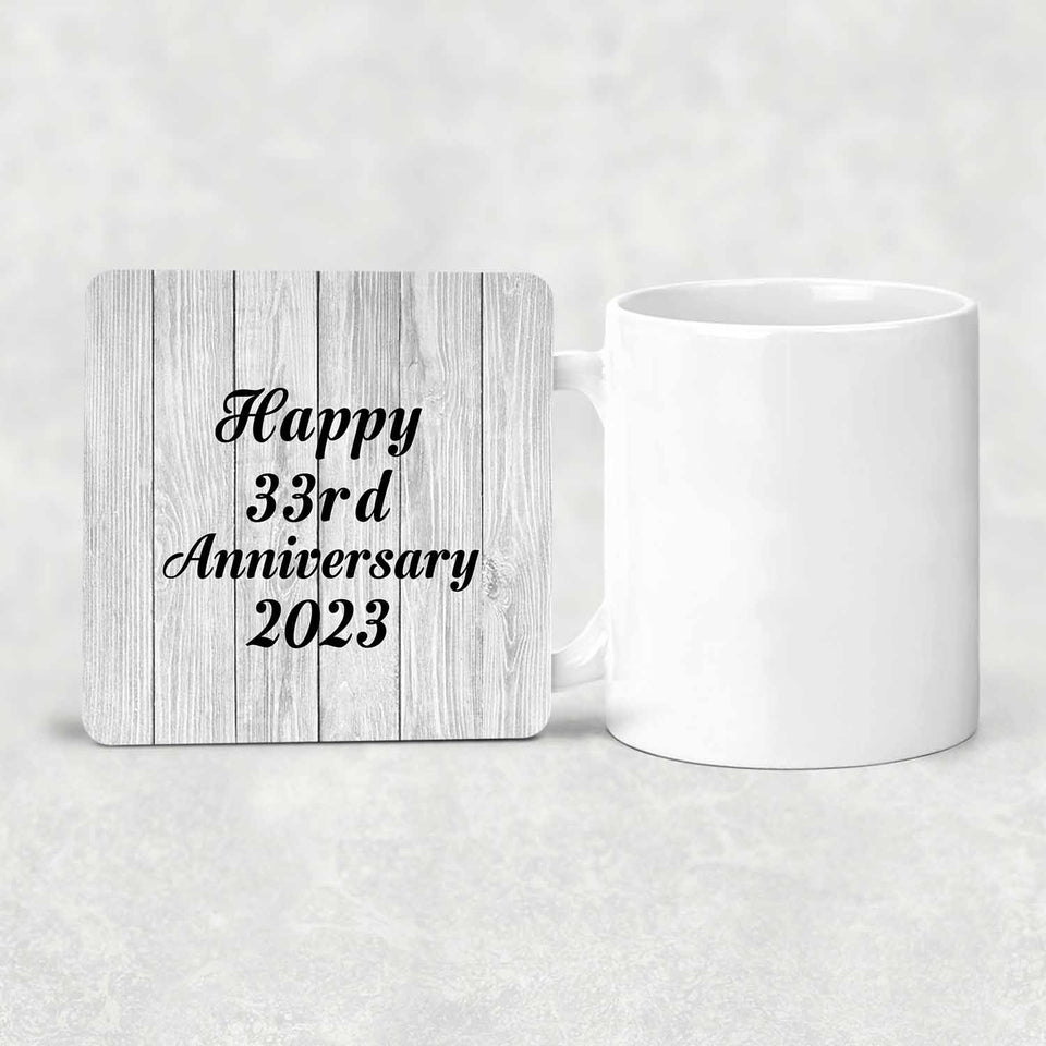 Happy 33rd Anniversary 2023 - Drink Coaster F