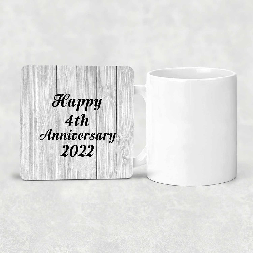 Happy 4th Anniversary 2022 - Drink Coaster F