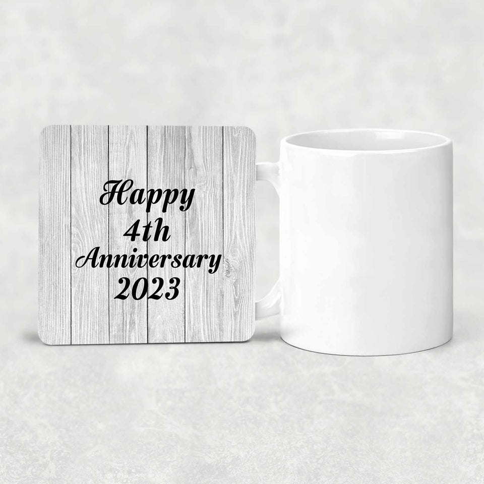 Happy 4th Anniversary 2023 - Drink Coaster F
