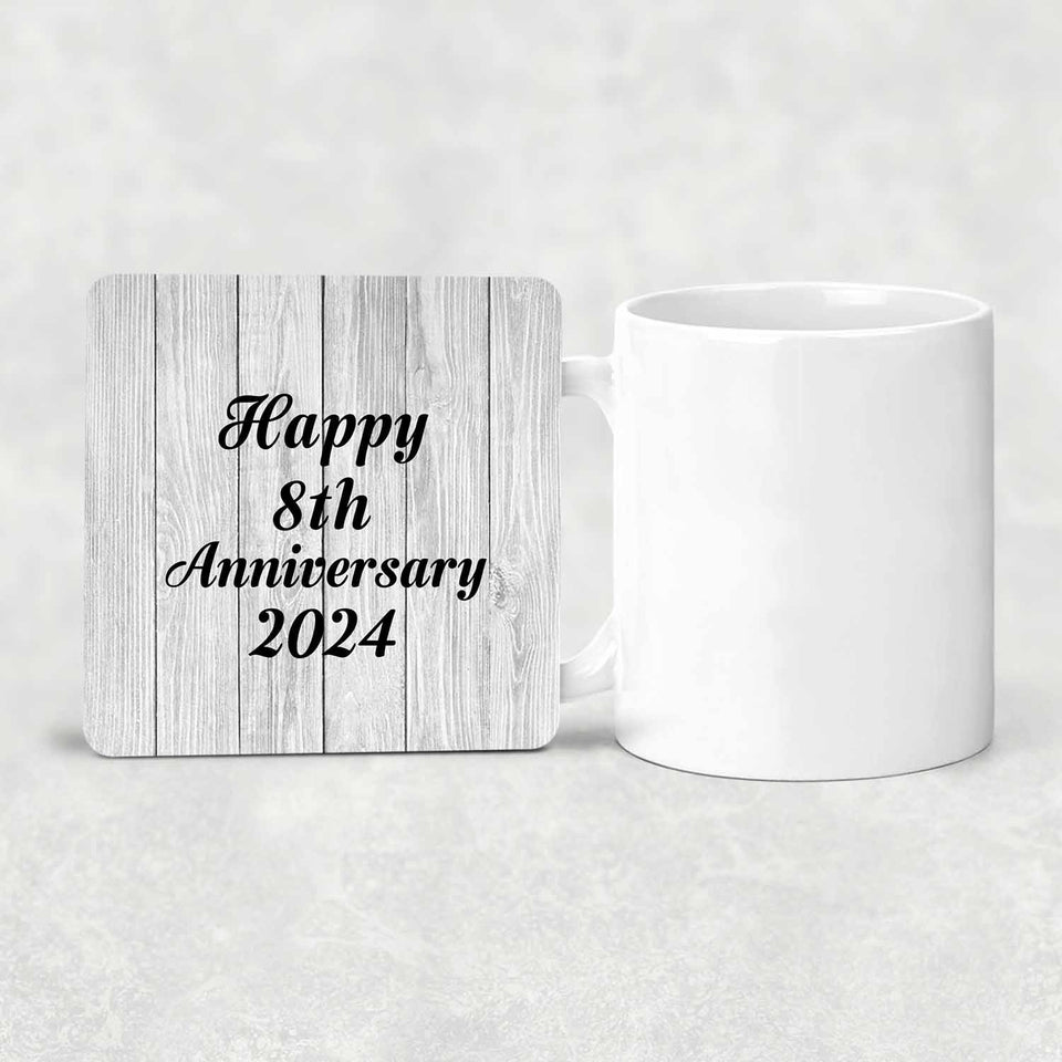 Happy 8th Anniversary 2024 - Drink Coaster F