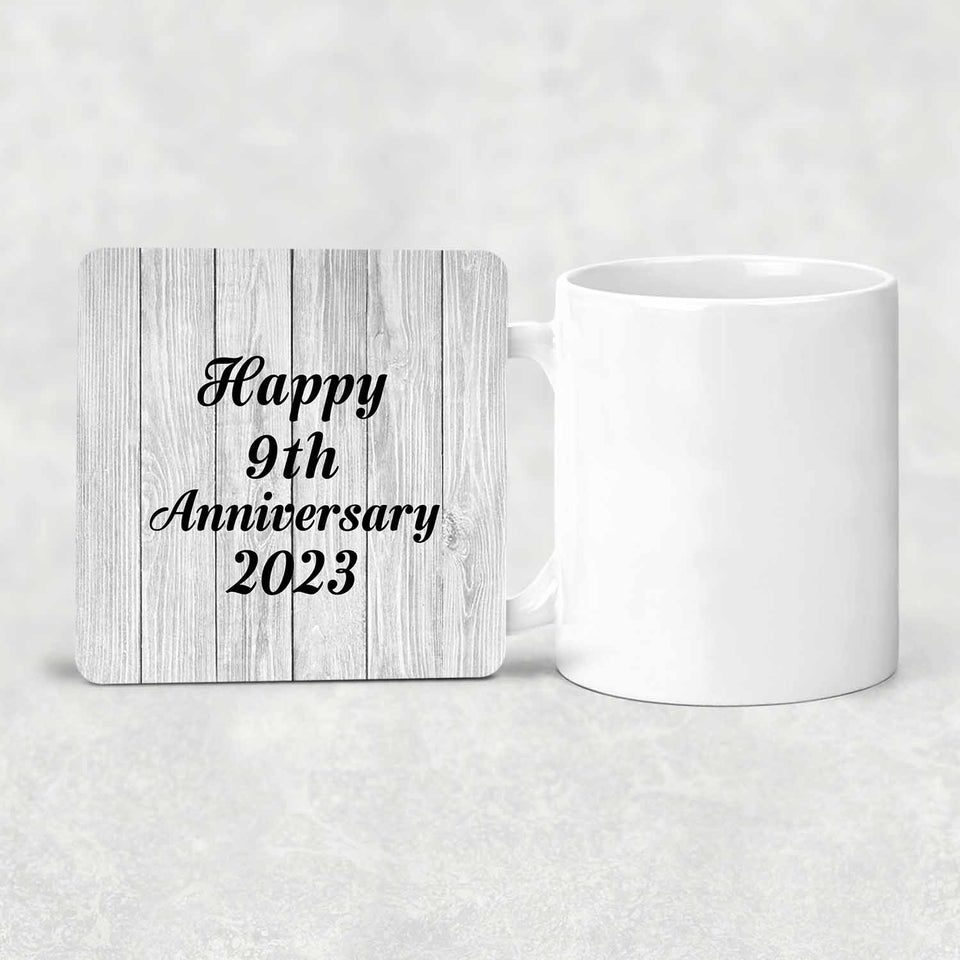 Happy 9th Anniversary 2023 - Drink Coaster F