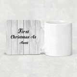 First Christmas As Aunt - Drink Coaster F