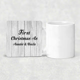First Christmas As Auntie & Uncle - Drink Coaster F