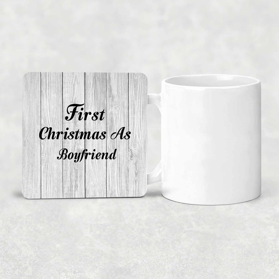 First Christmas As Boyfriend - Drink Coaster F