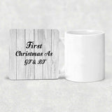 First Christmas As Gf & Bf - Drink Coaster F