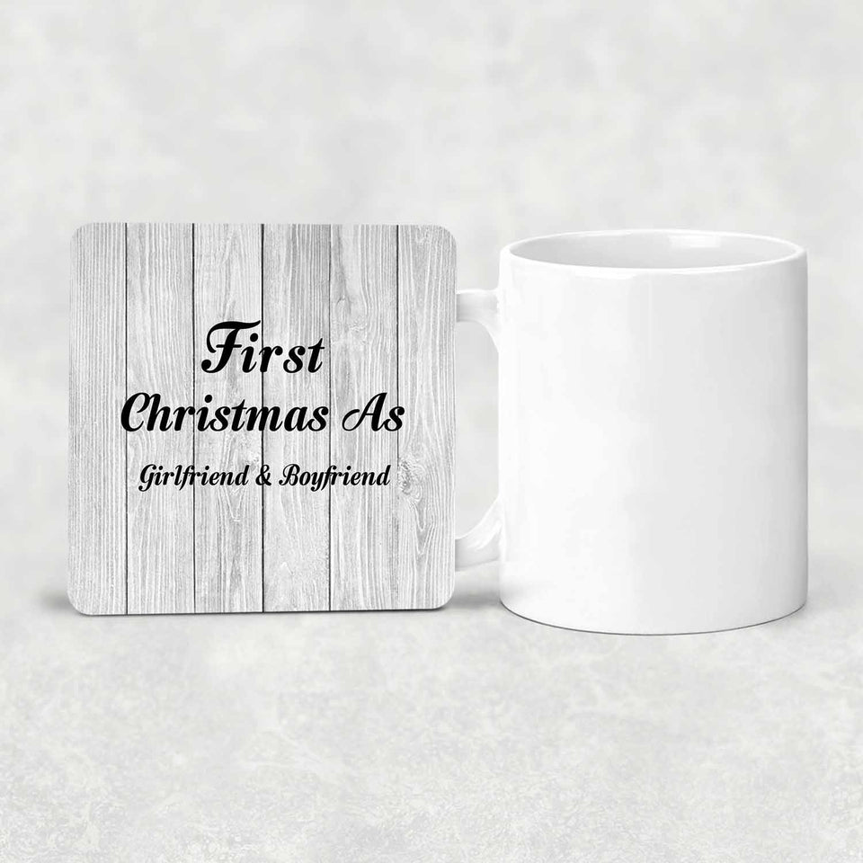 First Christmas As Girlfriend & Boyfriend - Drink Coaster F
