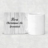First Christmas As Granddad - Drink Coaster F
