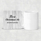 First Christmas As Grandma & Grandpa - Drink Coaster F