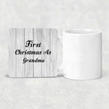 First Christmas As Grandma - Drink Coaster F