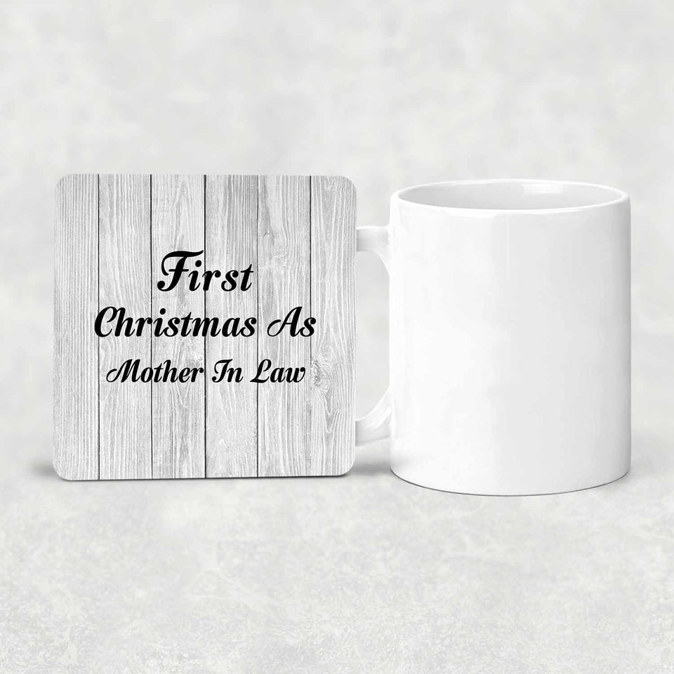 First Christmas As Mother In Law - Drink Coaster F