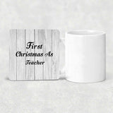 First Christmas As Teacher - Drink Coaster F