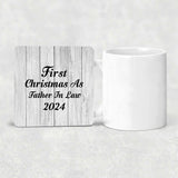 First Christmas As Father In Law 2024 - Drink Coaster F