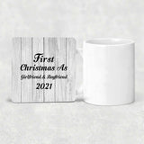 First Christmas As Girlfriend & Boyfriend 2021 - Drink Coaster F