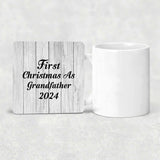 First Christmas As Grandfather 2024 - Drink Coaster F
