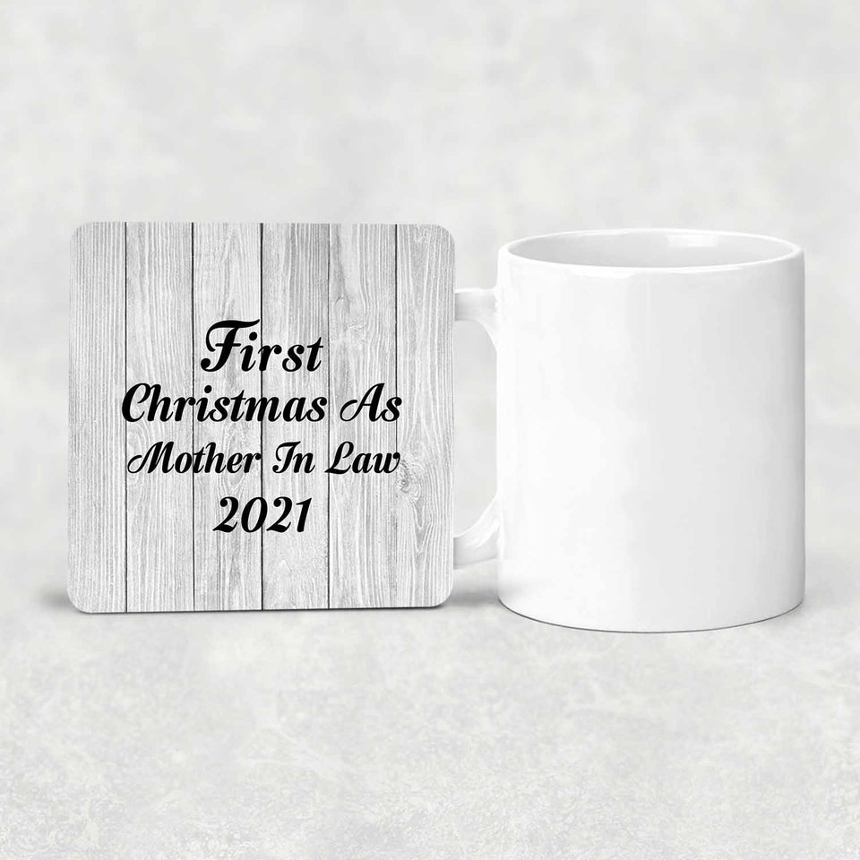 First Christmas As Mother In Law 2021 - Drink Coaster F